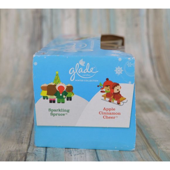 Glade Candles Winter Collection Apple Cinnamon, Frosted Cookie, Sparkling Spruce - Picture 4 of 8